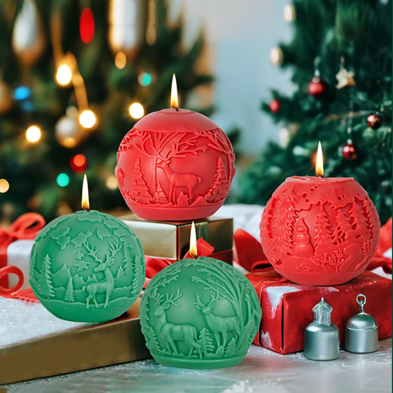 Рождественские силиконовые формы для свечей сделай сам 3D лось рождественская