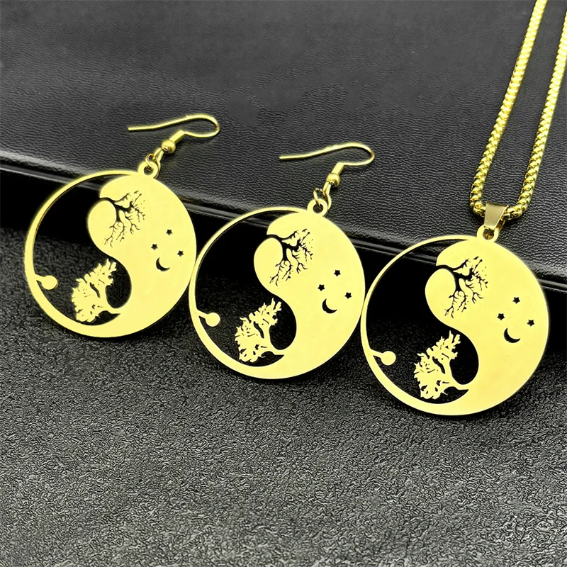 Китайский даосизм Ba Gua Taichi ожерелье Инь Янь Мужские украшения из нержавеющей