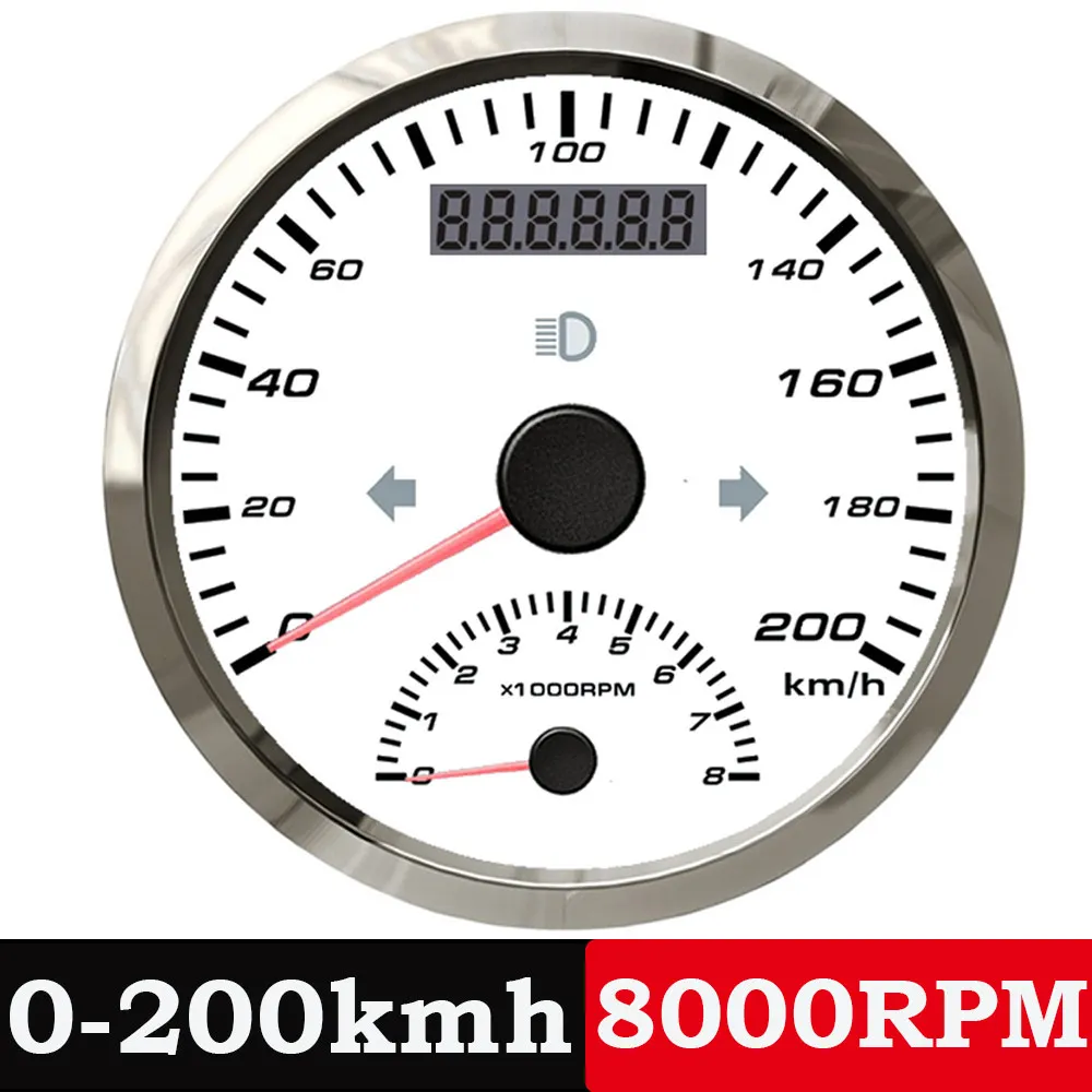 Универсальный GPS-Спидометр AD 85 мм 0-8000 миль/ч с тахометром об/мин