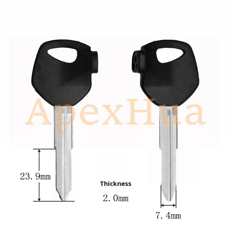 Фото Ключ для мотоцикла, подходит для Suzuki VN100, VM100, HJ100T-5/6, Tianlongxing 125, с магнитом, заготовка ключа для мотоцикла. №2
