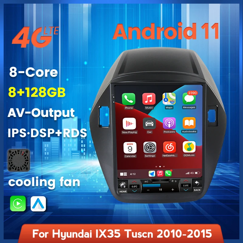 Автомобильный радиоприемник 9 7 дюймов IPS Android 11 DSP RDS для Hyundai IX35 Tucson 2009-2015