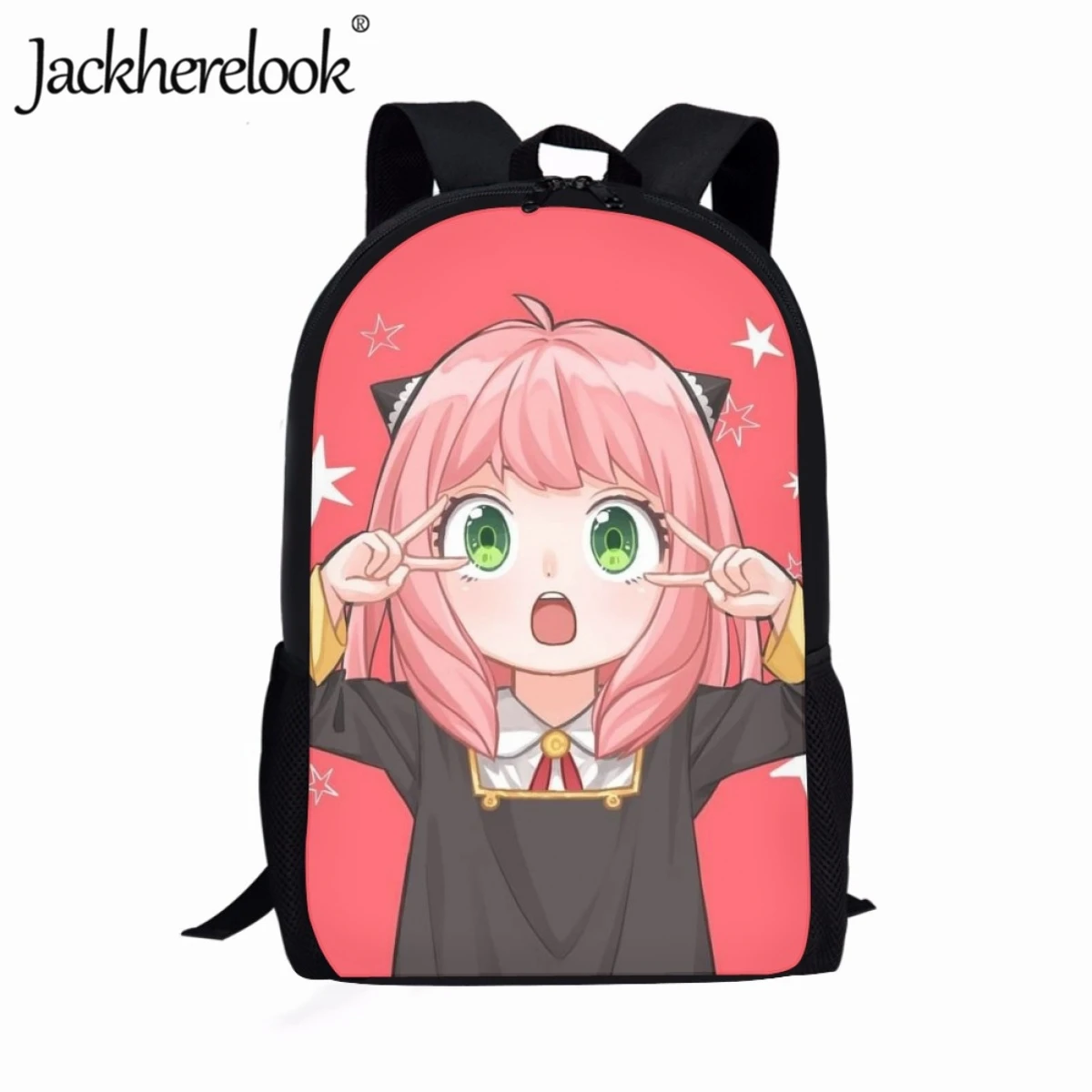 Jackherelook Spy X Family Ania Cosplay Backpack Trendy Girl's Laptop Cartoon Book Bag Teen Student School Bag Fashion Travel Bag