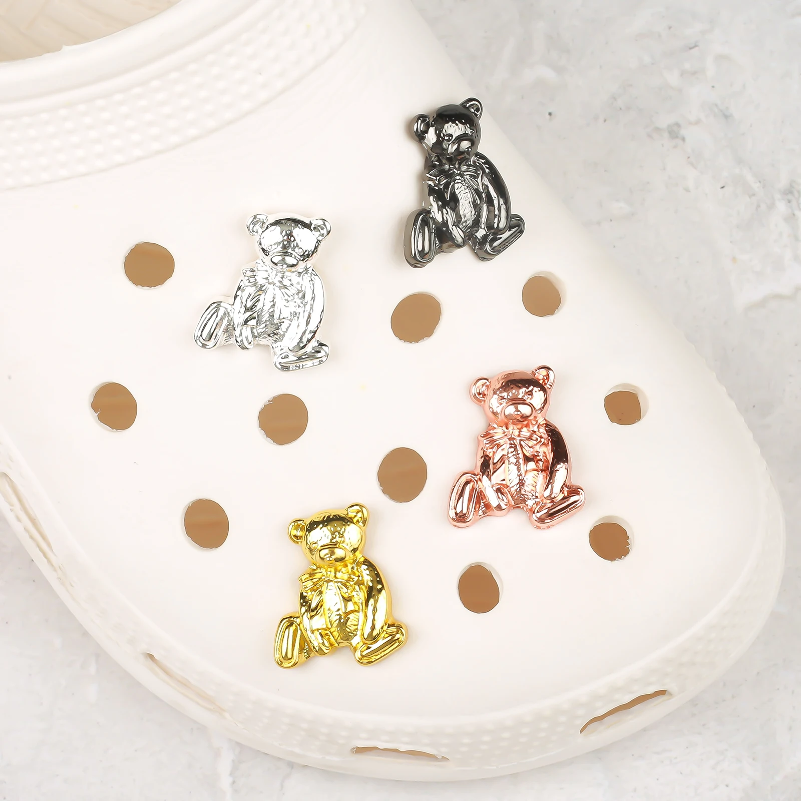 10pcs Bear Shoe Charms Accessories Decorations Aolly Croc Jibz Buckle for DIY X-mas Gift CBC105