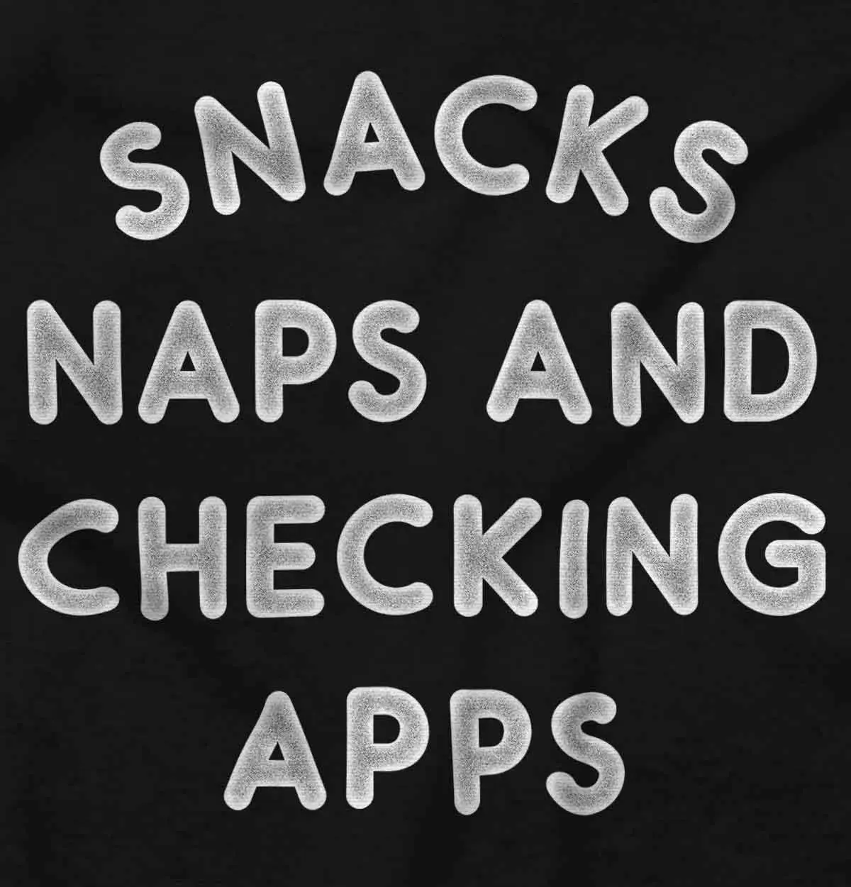 Бренды Brisco Snacks Naps Checking Apps Футболка с рисунком Lazy Chill для мужчин и женщин