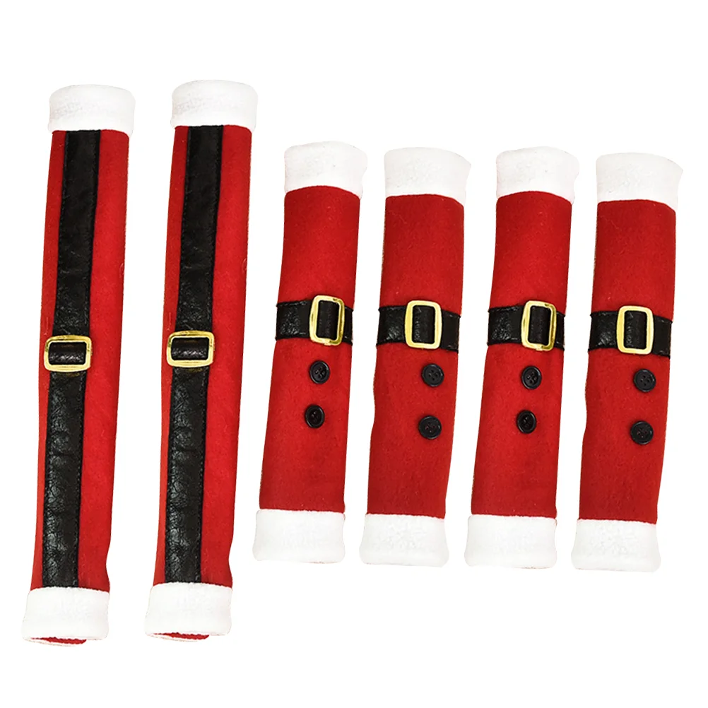 

Handle Christmas Covers Fridge Kitchen Microwave Decoration Door Dishwasher Cover Appliance Decor Protector Oven Decorations