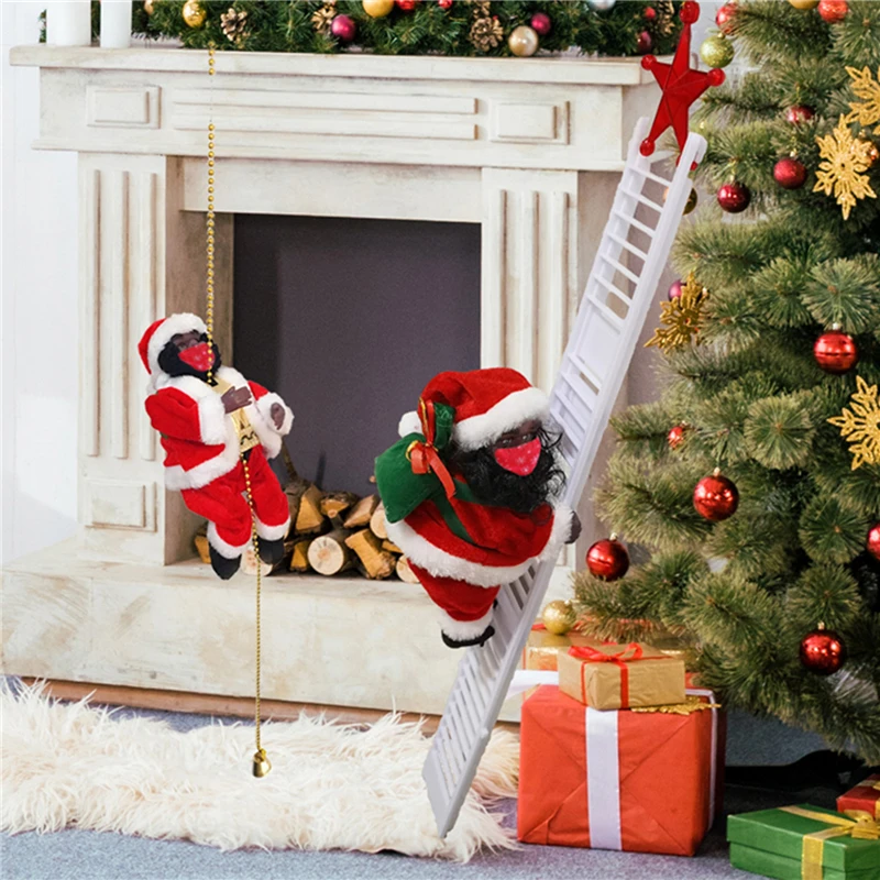 

Электрическая лестница для скалолазания, Дед Мороз, для дома, Рождественская елка, подвесной Декор
