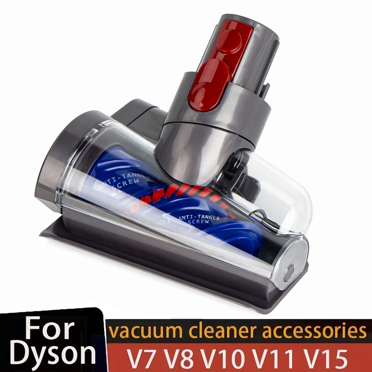 

1 шт. мини-моторизованная насадка для щетки для Dyson V7 V8 V10 V11 V15, быстросъемный инструмент для обивки, прочный пластик и полиэстер