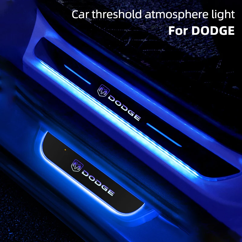

Car Multicolor door Light Accessorie For Dodge Challenger caliber journey Ram 1500 Car LED Welcome Pedal Door Sill Pathway Light