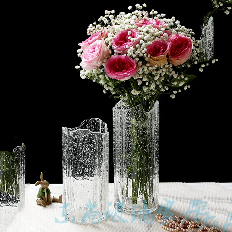 Nordic Glass Flowerpots Hydroponics Decorative Crystal Artificial Salon Plant Holders Outdoor Interior Vasos Centerpieces OA50HP