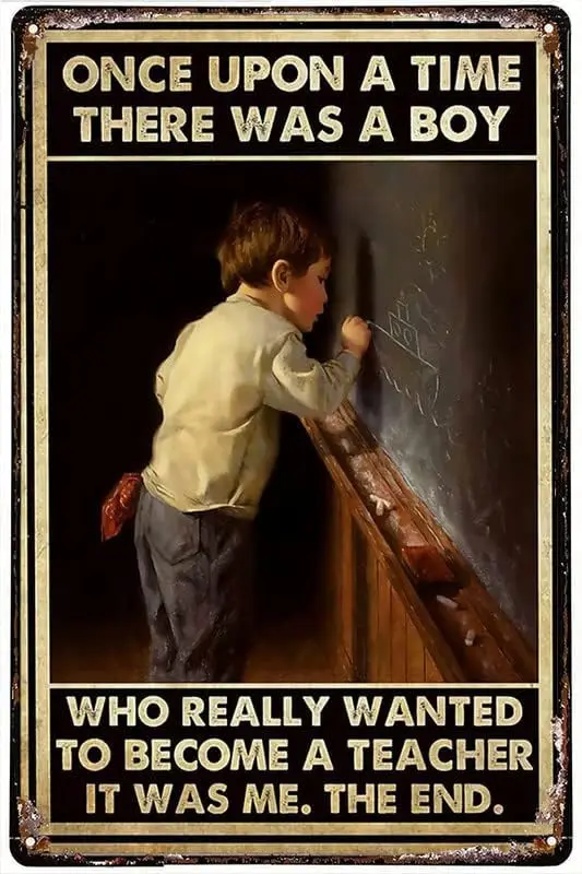 Tn Sgns Br Wll Decor Boy There Ws Who Relly Wnted Become Techer Декор для Brs Revival Cafe Pubs Hlloween Me