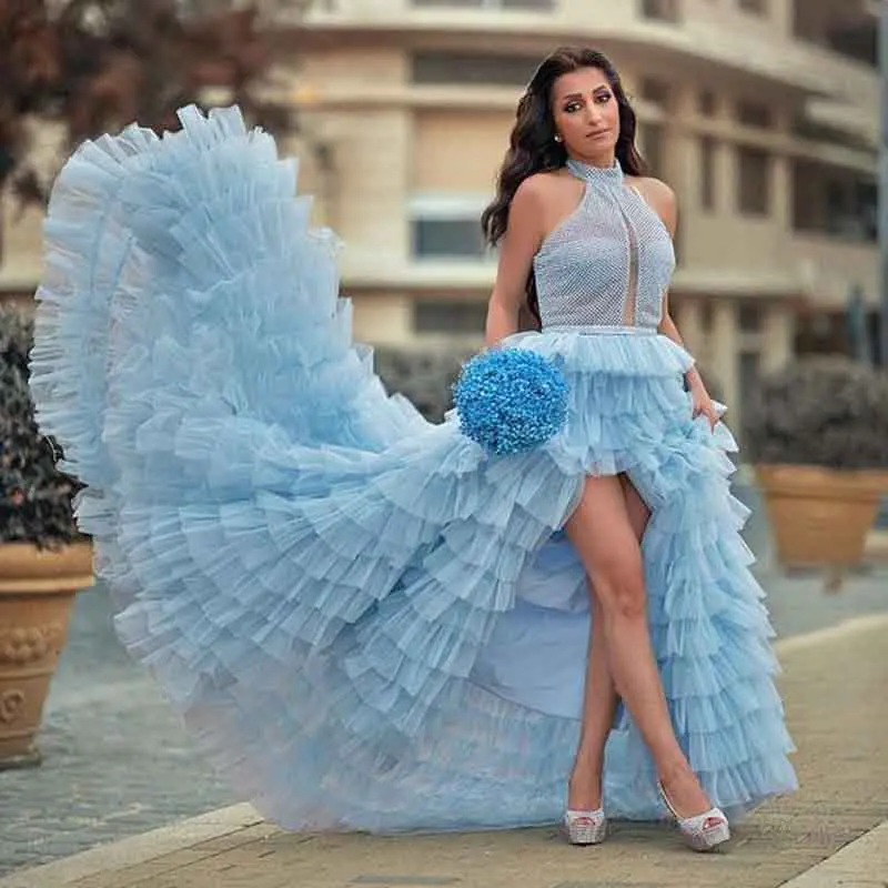 Женская юбка-макси на молнии Dreamlike голубая юбка-Фатин длинная с заниженной талией