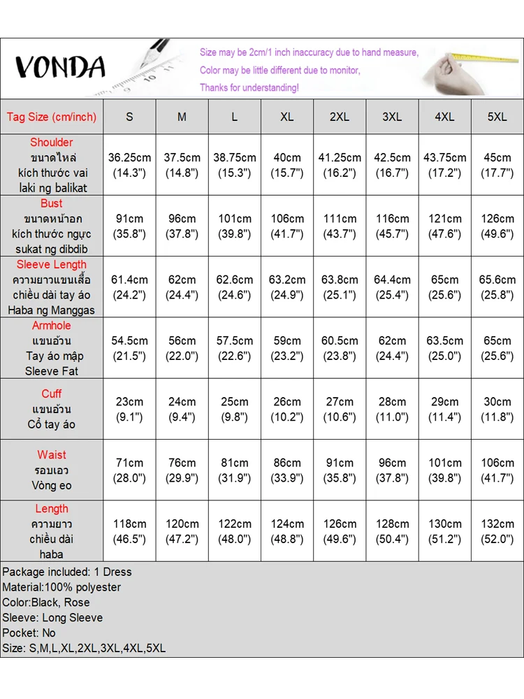 Плюс размер VONDA женское элегантное кружевное лоскутное платье повседневное с