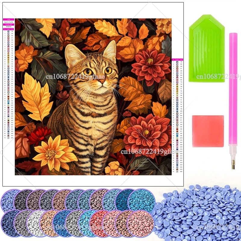 Наборы для алмазной живописи Cat 5D полная дрель стразы животные сделай сам
