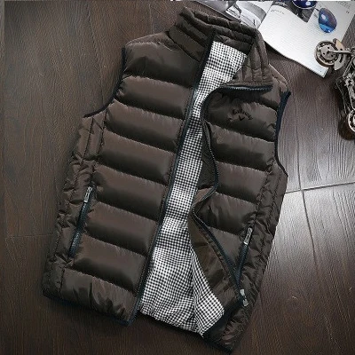 Autumn and winter 2022 new cotton vest jacket Callaway print sleeveless down vest jacket men's casual vest plus 5XL