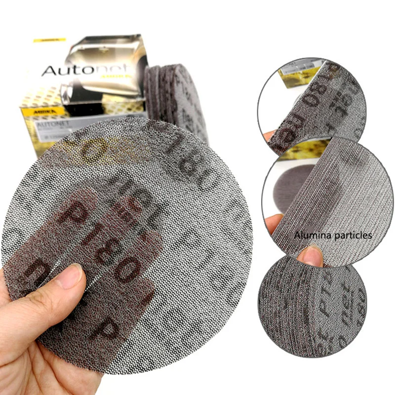 10X Mesh Abrasive Dust Free Sanding Discs 5 Inch 125mm Anti-Blocking Dry Grinding Sandpaper 80 To 240 Grit