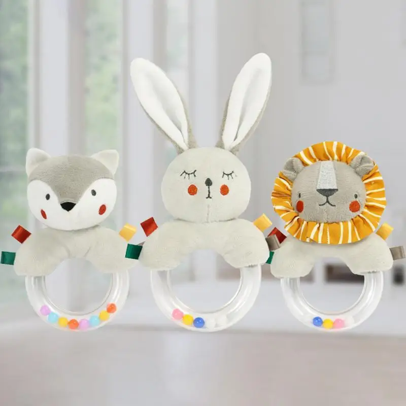 

Погремушка плюшевая для младенцев, мягкая плюшевая игрушка-Зверюшка для коляски, игрушка для активного отдыха, для развития ребенка