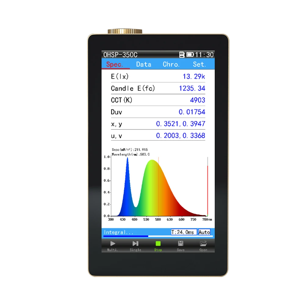 

Cheap Spectrometer OHSP350C Optical Spectrum Analyzer Handheld Spectrometer For CCT CRI Lux test