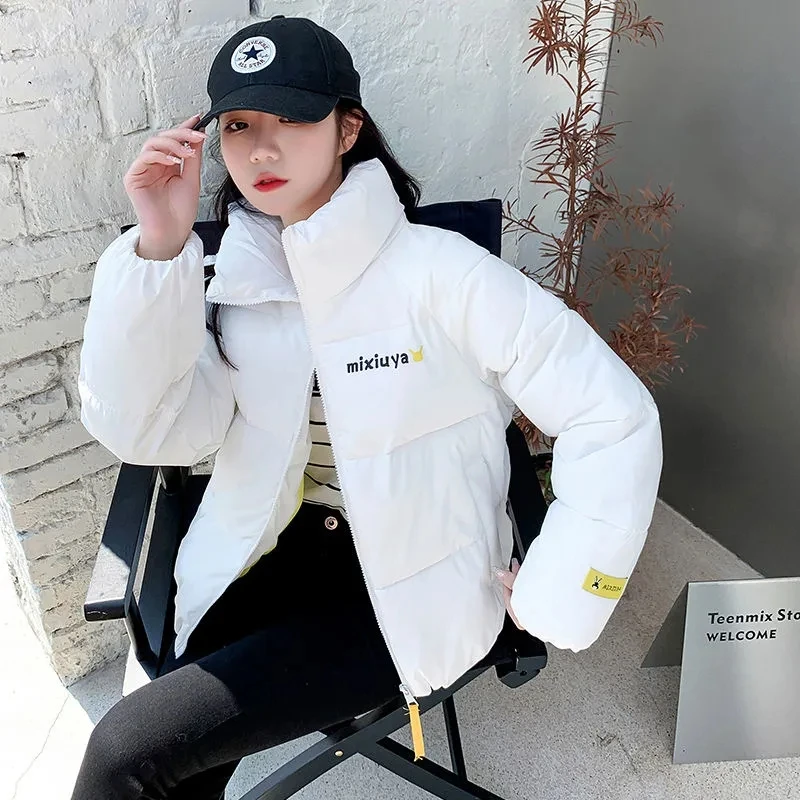2022 New Warm Cotton Coats Women's Warm Down Cotton Winter Jackets Short Casual Padded Coat Parkas Student Long Sleeve Outwear