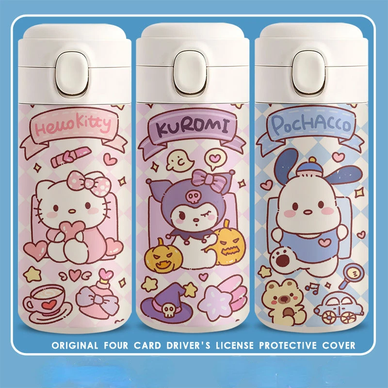 

Sanrio Hello Kitty My Melody thermos cup large capacity portable high-looking cartoon cute student stainless steel water cup