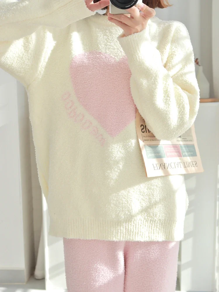 Женская зимняя бархатная Пижама новинка 2023 утепленная Милая одежда из