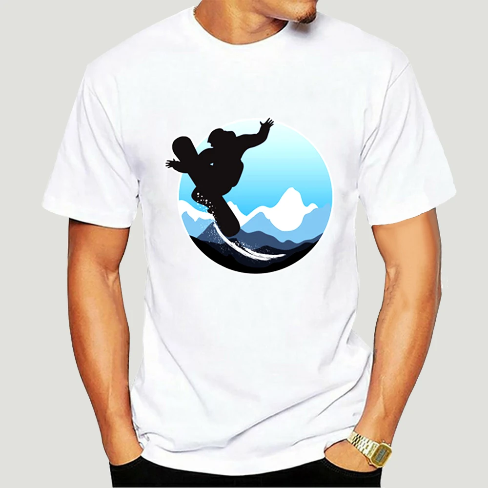 

2020 Summer Streetwear Men O-Neck Short Sleeve T-Shirts Cartoon Snowboarder Jumping Printed T Shirt Men's Tees Plus Size 6053X