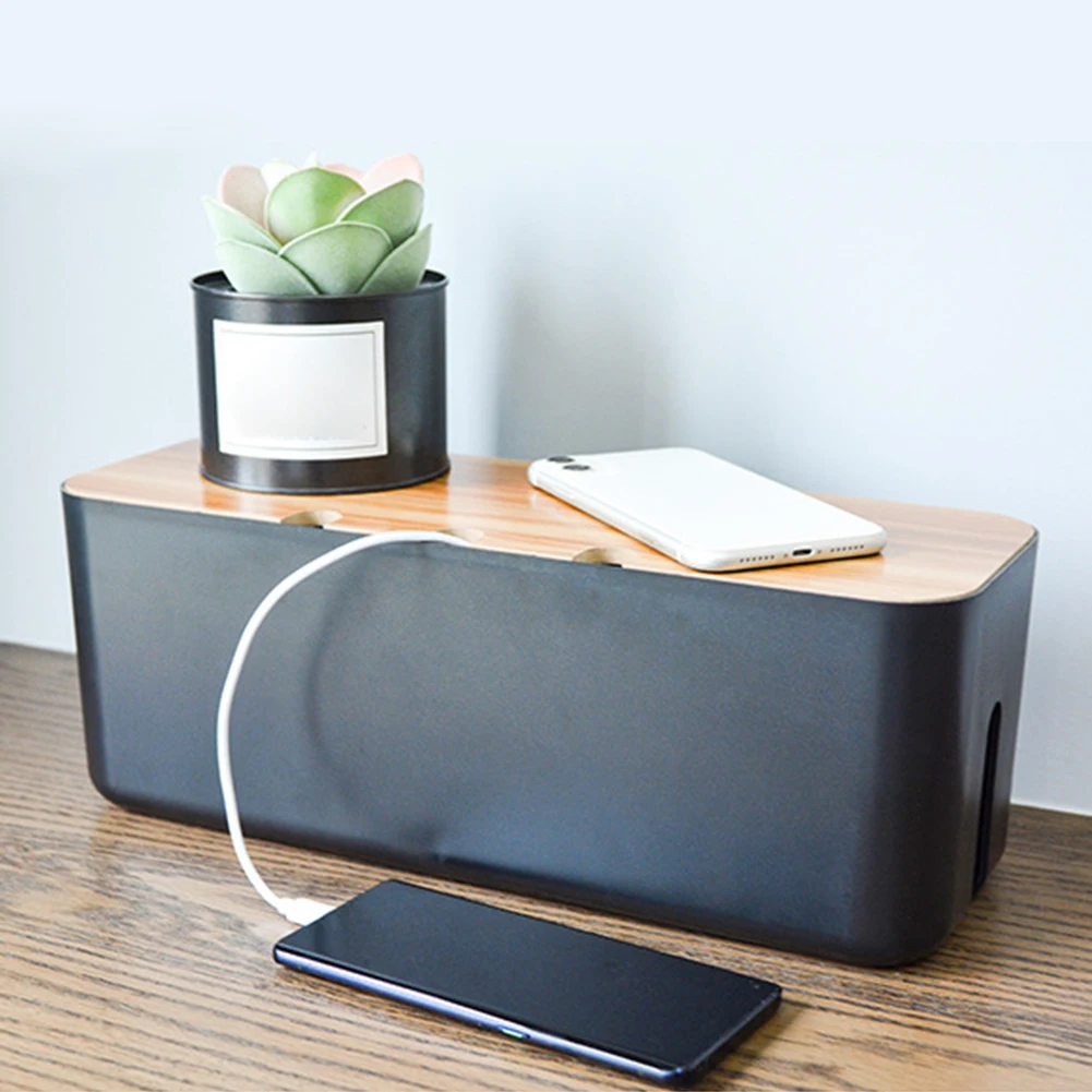 

Cable Storage Box Power Strip Wire Case Anti Dust Charger Socket Organizer Network Line Storage Bin Charger Wire Management Box