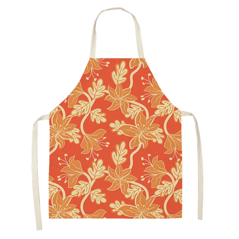 Льняной фартук бохо большой размер