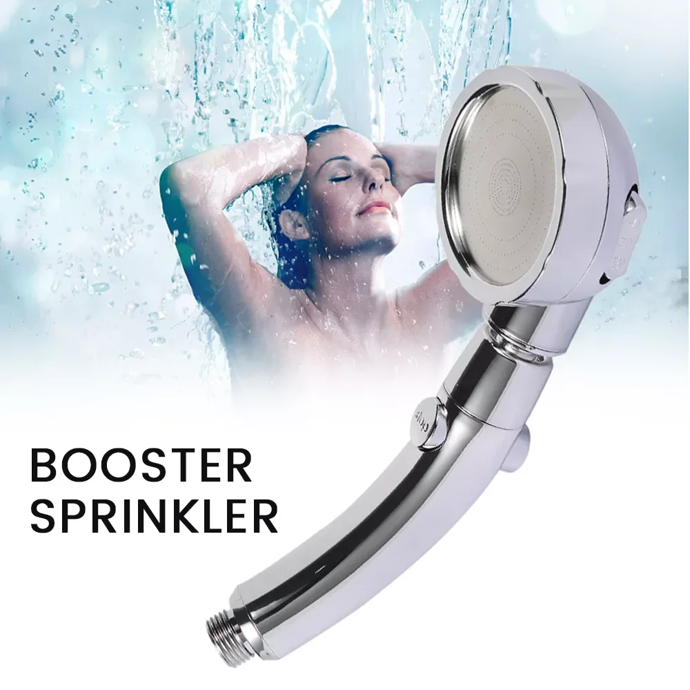 

360 Degrees Rotating Shower Head Adjustable Water Saving Shower Head 3 Mode Shower Water Pressure Shower Head With Stop Button