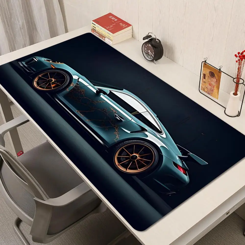 Фото Роскошный спортивный автомобильный коврик для мыши, нескользящий игровой коврик для мыши, геймерский коврик для киберспорта, игровой механический коврик для клавиатуры XXL, настольный коврик №1