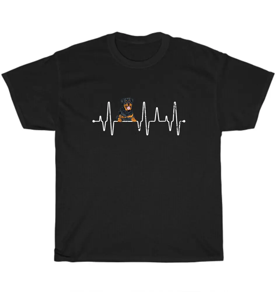 

Хлопковая футболка для мужчин и женщин, Повседневная Свободная рубашка с коротким рукавом, с круглым вырезом, с рисунком сердцебиения, ротв...