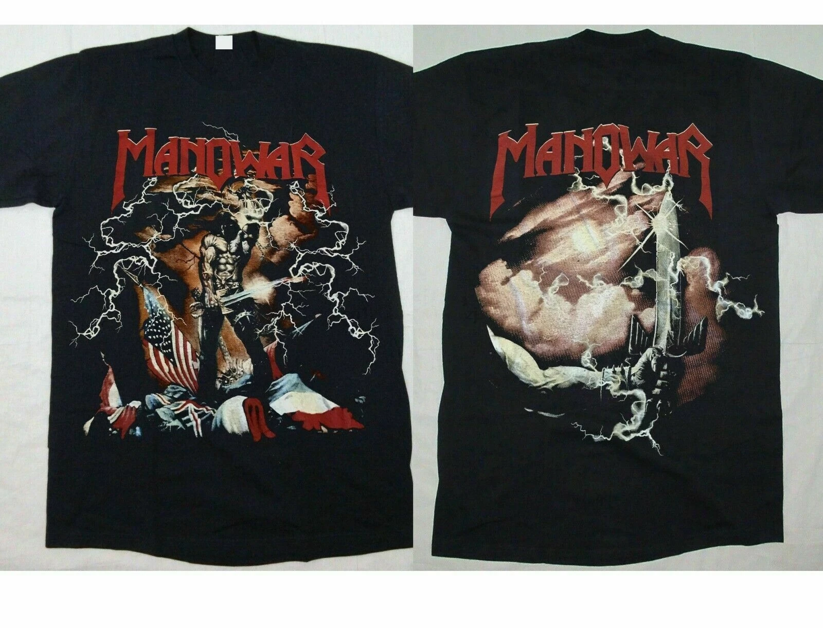 

Винтажная Мужская рубашка Manowar с изображением королей металла Shirtharajuku