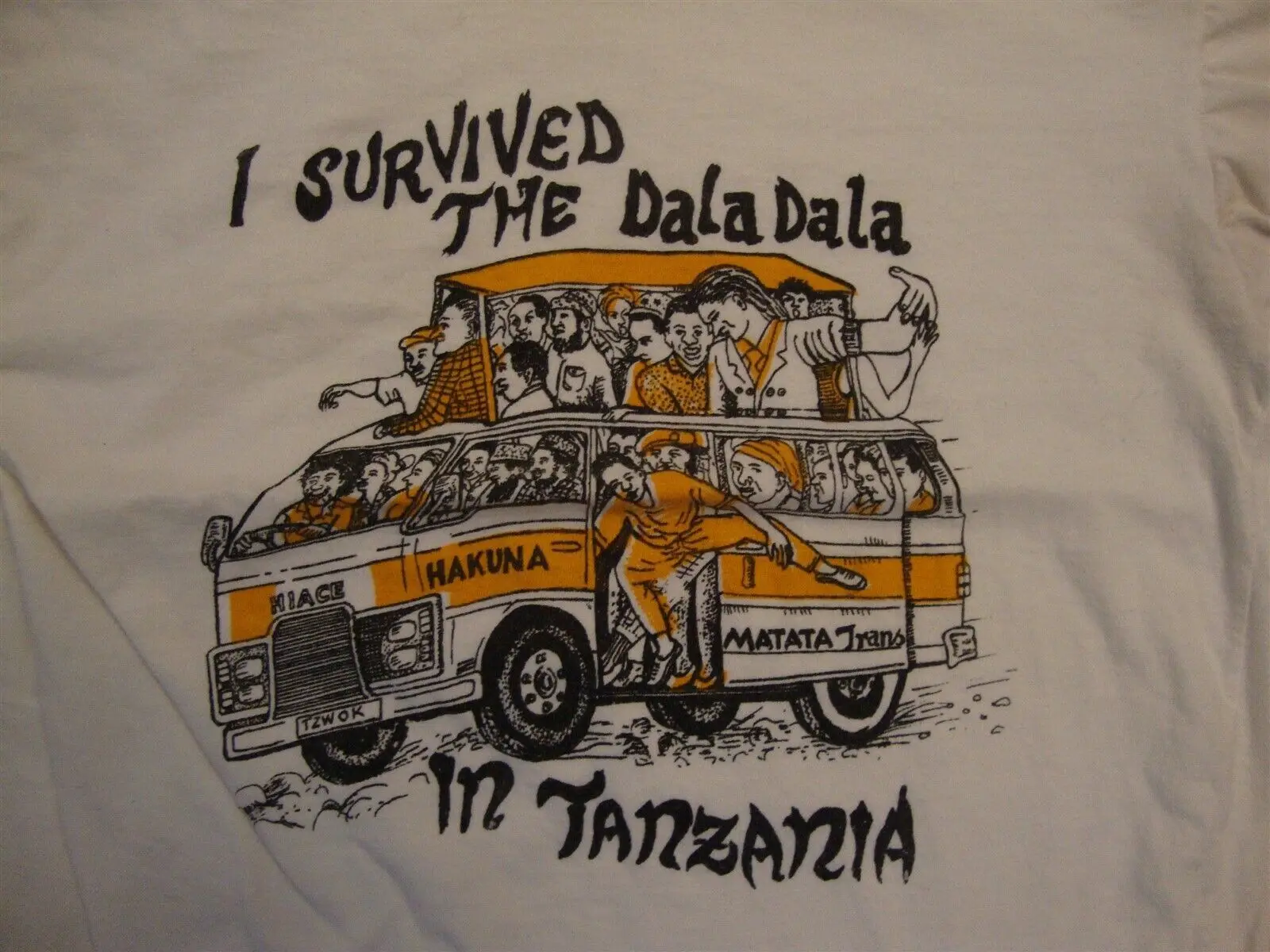 Белая футболка Vtg в стиле 80-х I выжила с далиной Танзании