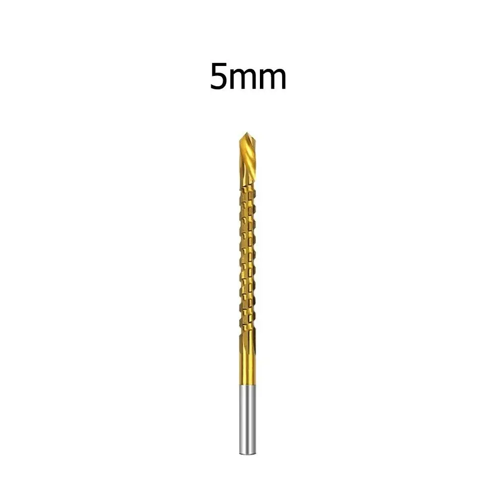 

Spiral Screw Serrated Drill Bit HSS 4241 Titanium Plating Wear Resistance