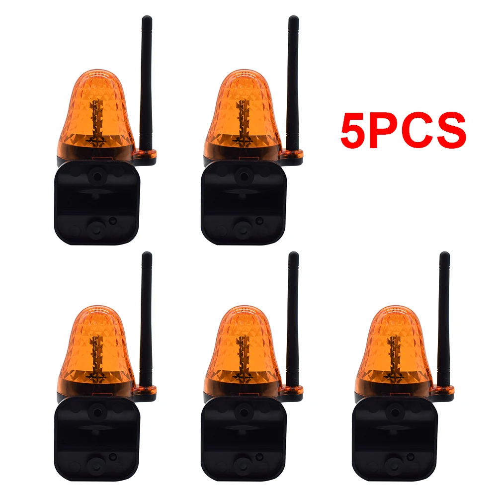 5PCS Alarm Light Strobe Flashing Emergency Warning Lamp Wall Mount for Automatic Gate Opener