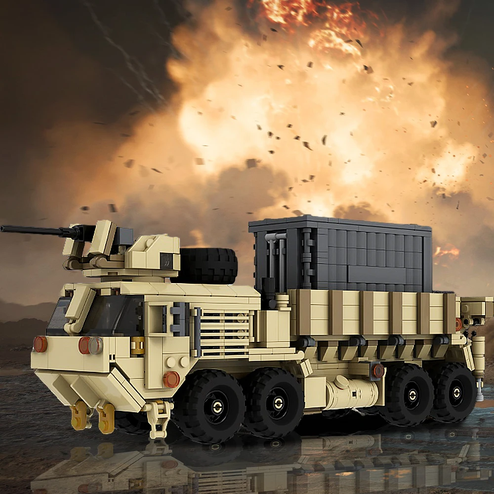 Gobrick MOC Oshkosh HEMTT- M985A4 модель кирпичей военная Тяжелая Расширенная мобильность
