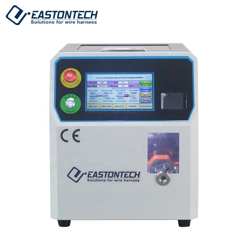 EW-5010A+ Полуавтоматическая машина для зачистки и обжима клемм с предварительно
