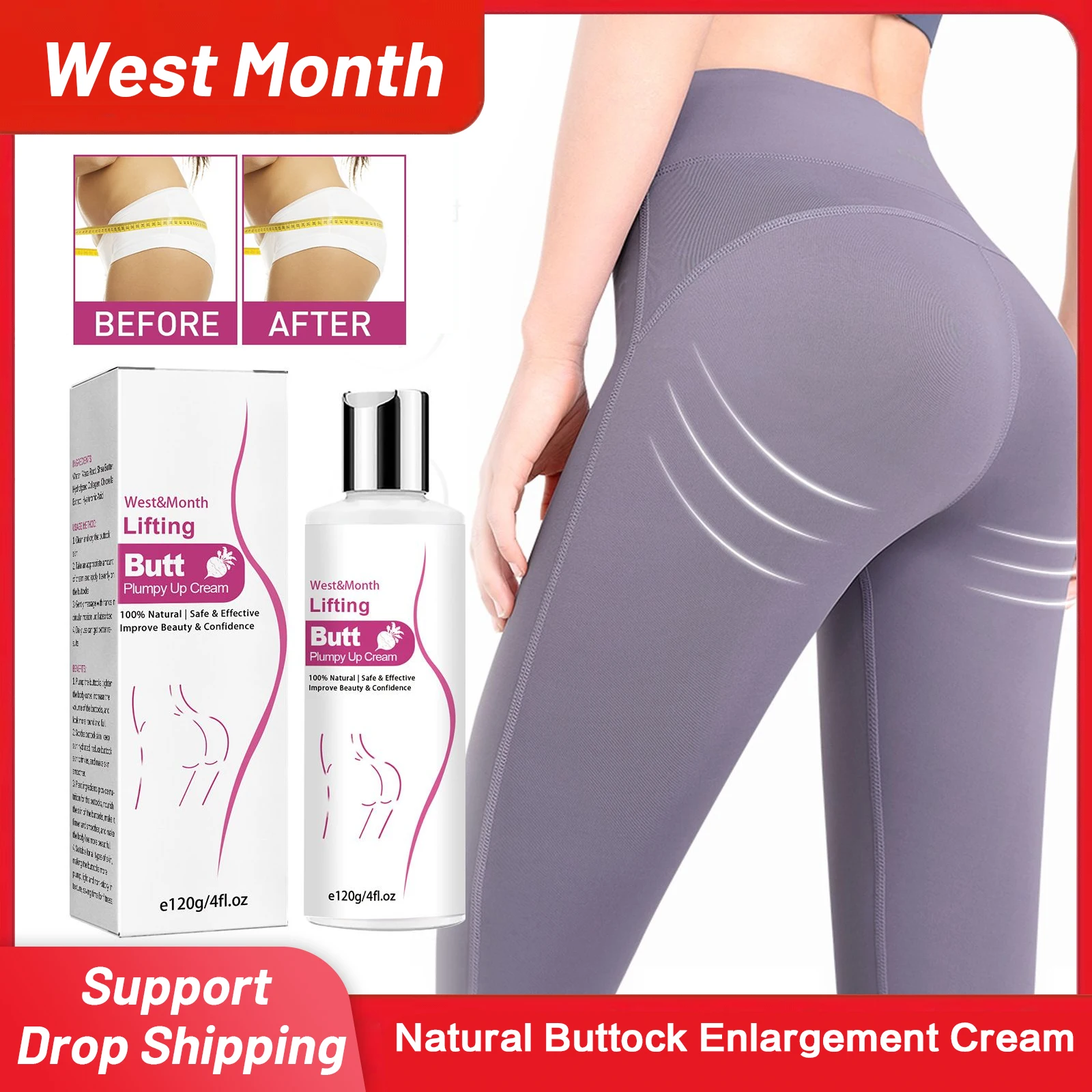 

Natural Buttock Enlargement Cream Plump Sexy Hip Big Ass Enhance Buttock Growth Butt Lifting Firming Effective Hip Lift Up Cream