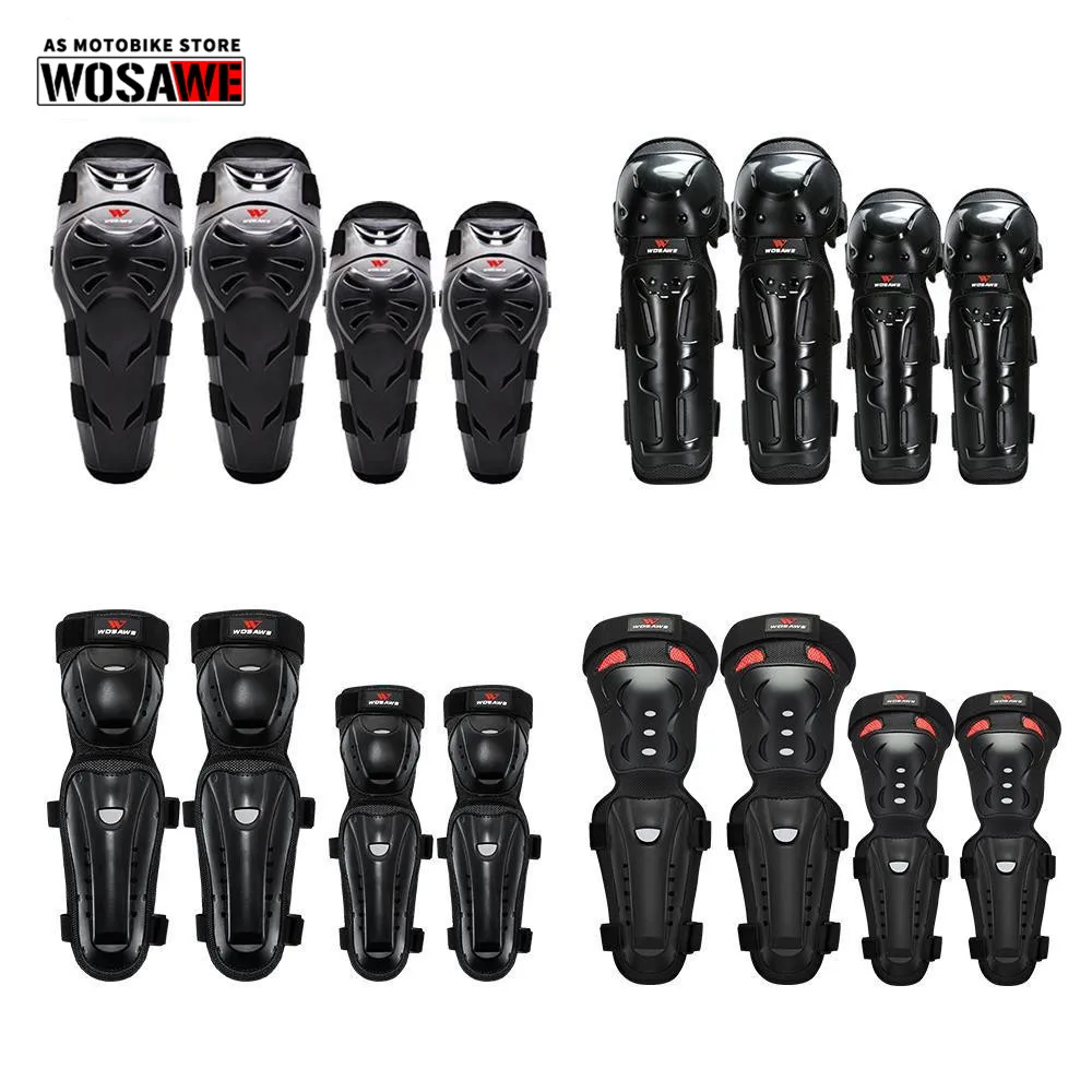 

WOSAWE 4pcs/set Knee Elbow Protective Pads Motorcycle Accessories Motocross Skating Protectors Riding Protective Gears