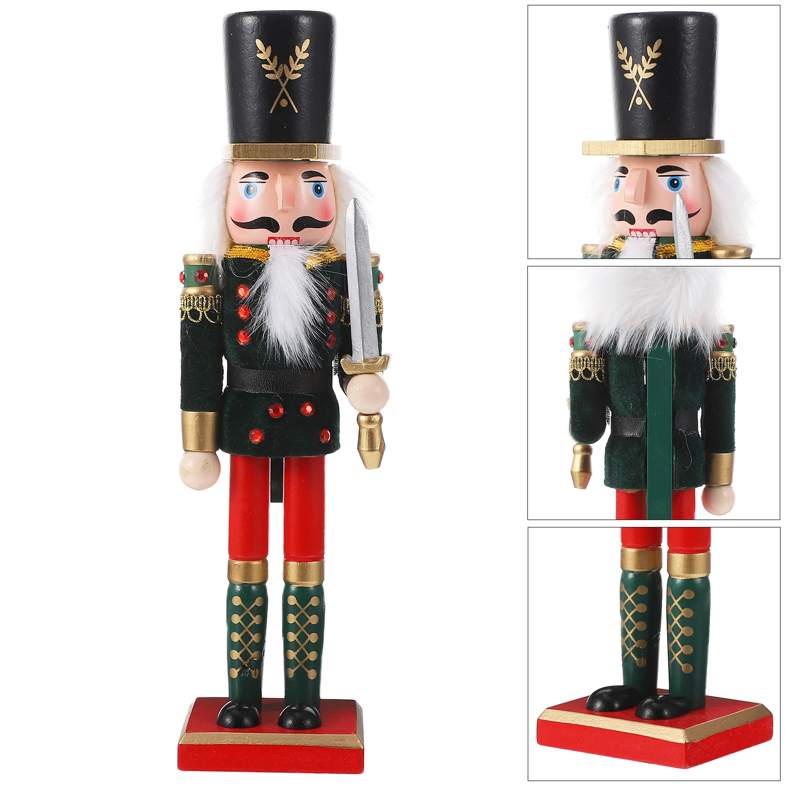 

Nutcracker Christmas Wooden Soldier Figuresdecorations Nutcrackers Ornaments Decor Ornament Party Wood Walnut Hanging Figurine