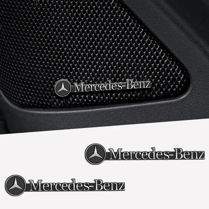 2/4 шт. автомобильные 3D металлические алюминиевые наклейки с эмблемой для Mercedes-Benz