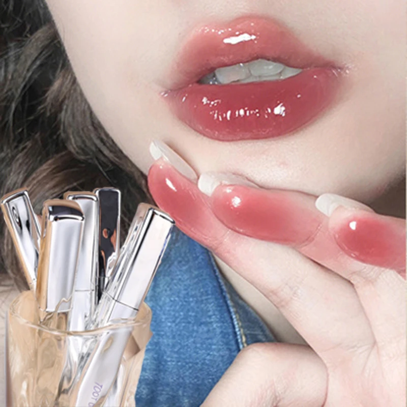 

Mirror Water Lip Glaze High Gloss Waterproof Long Lasting Moisturizing Non-stick Cup Lip Gloss Sexy Red Lip Tint Lipstick Makeup