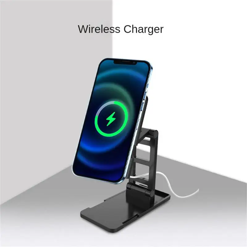 

Telescopic Adjustable Folding Mobile Phone Stands Lazy Phone Holder Wireless Card Charging Slot Mobile Phone Holder For Xiaomi