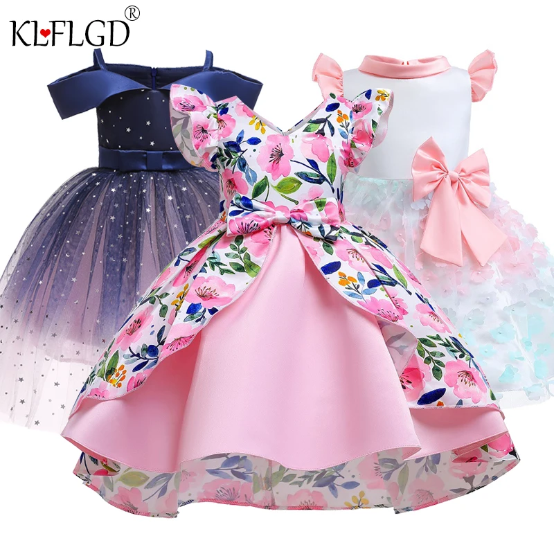 

Платье для девочек, новинка 2022, платье на бретельках с открытыми плечами для маленьких девочек на день рождения, розовое платье принцессы дл...