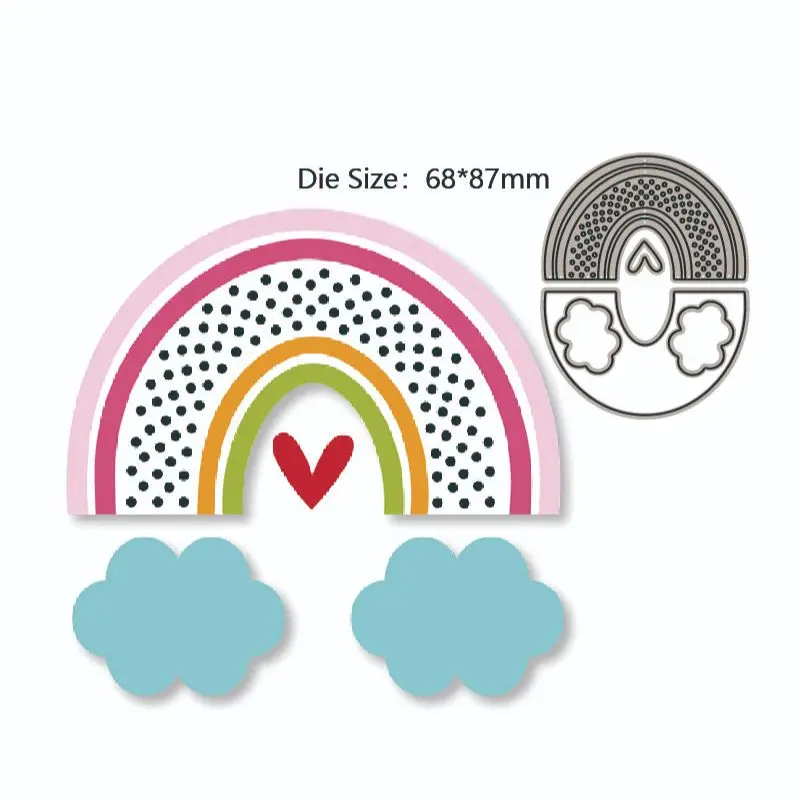 

Радуга облака металлическая резка слоя Штамповка Скрапбукинг штамп Декор фотоальбома «сделай сам» карточек ремесло 2022 Новинка