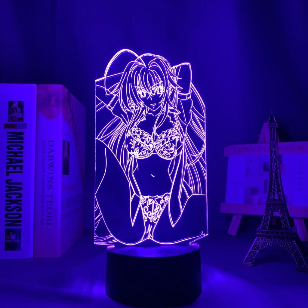Аниме Светодиодная лампа для старшей школы DxD Rias Gremory спальни Декор Светильник на
