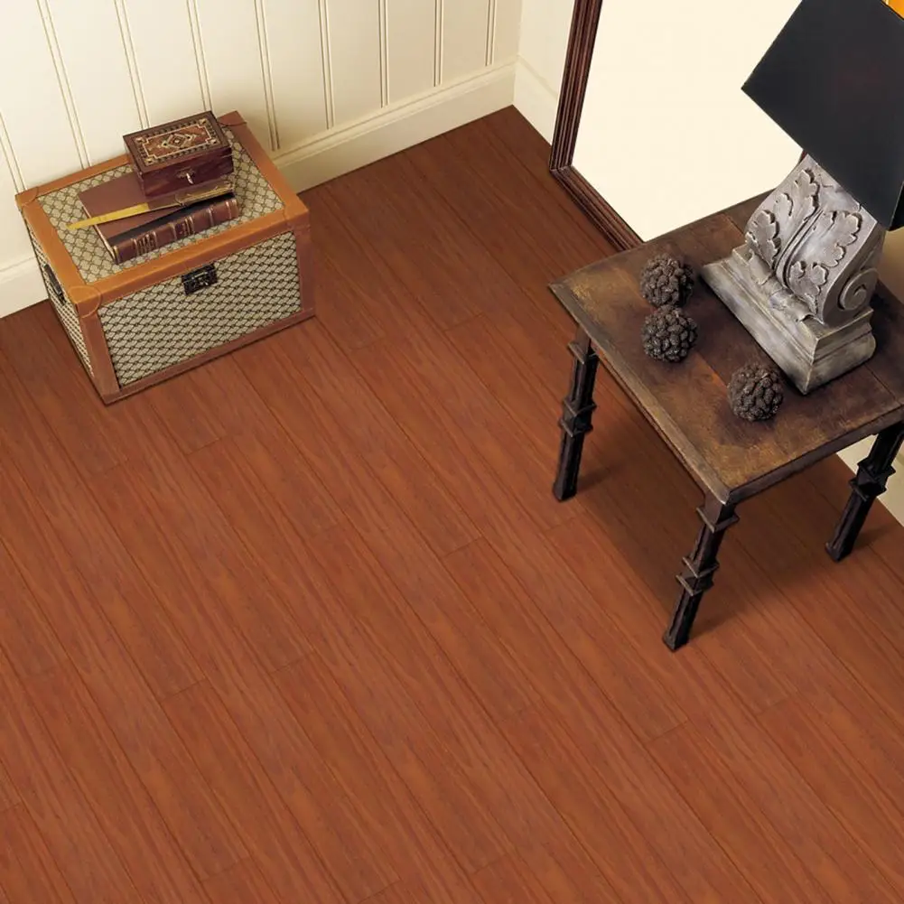 Антивыцветающая Полезная статическая наклейка на пол с деревянной текстурой