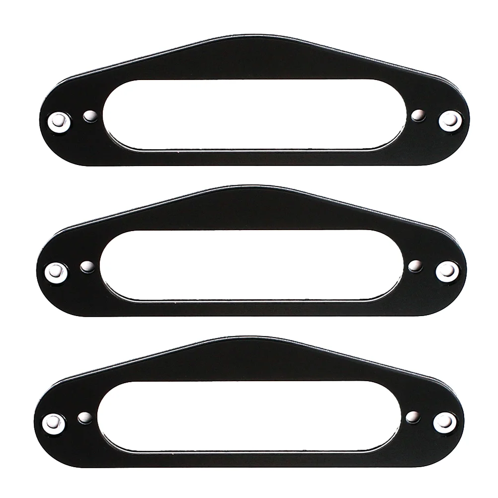 

3pcs Guitar Single Coil Pickup Mounting Rings Frame Mounting Rings Electric Guitar Replacement Parts ( Black )