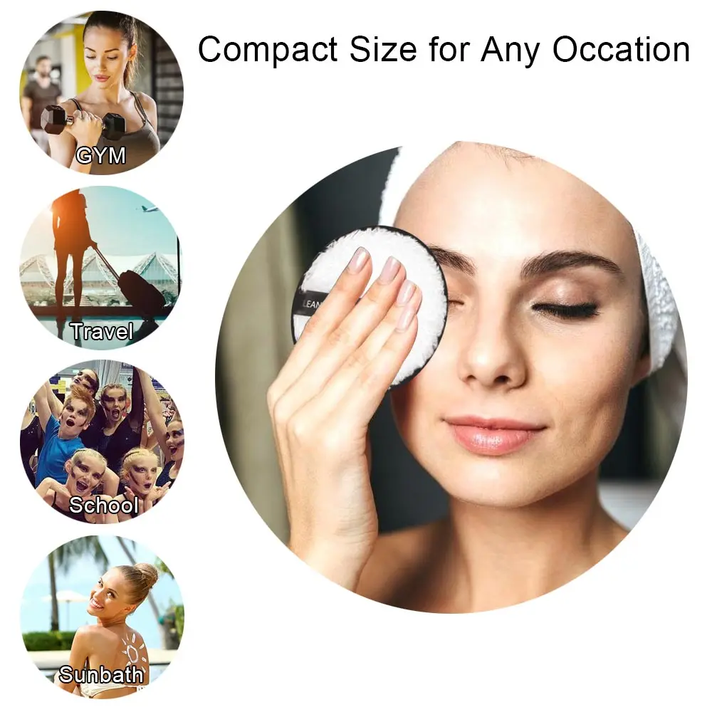 1/3pcs Makeup Remover Pads Cosmetics Reusable Face Towel Make-up Wipes Cloth Washable Cotton Pads Skin Care Cleansing Puff Tool