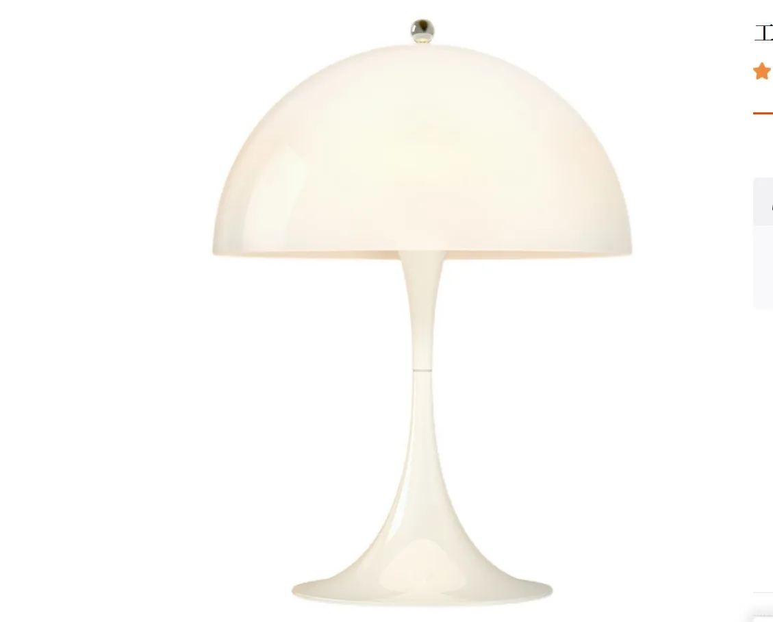 

Mushroom rechargeable table lamp LED bedroom bedside lamp Danish Design semicircular lampshade hotel decorative lamp