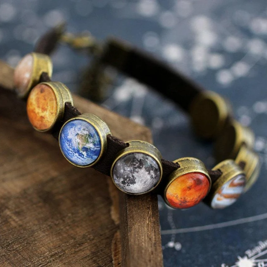 

Summer Universe Galaxy Planets Bracelet Women Men Creative Solar System Bracelet for Women Jewelry Best Friends Gift For Her